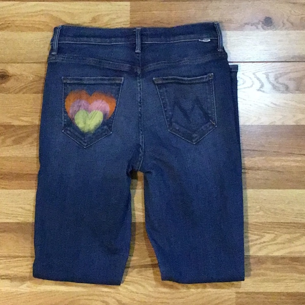 MOTHER Blue Skinny Jeans Sleek Fit